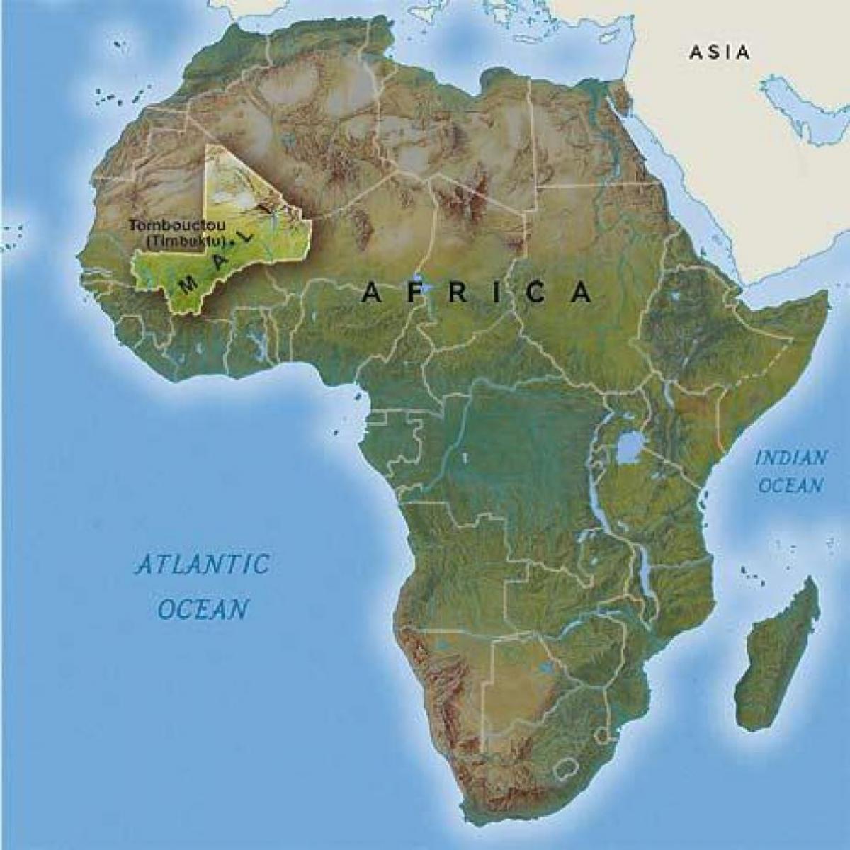 Мали Западной Африке карте