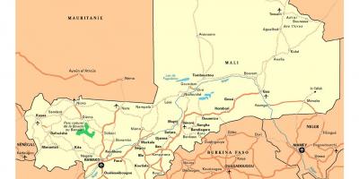 Карта Мали городах